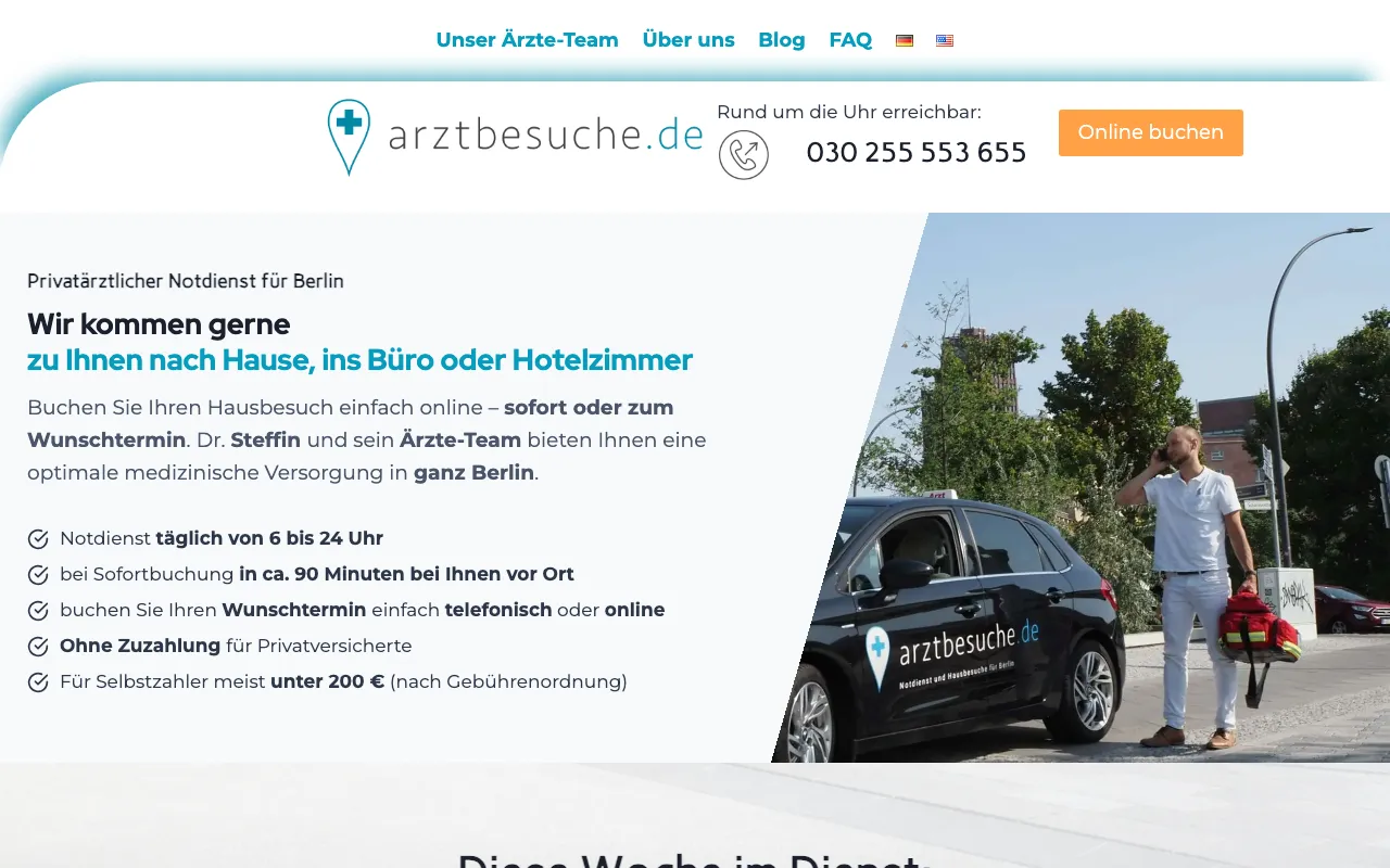Startseite von Arztbesuche.de
