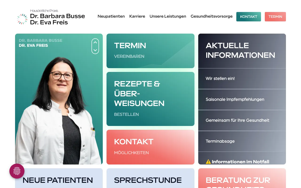 Startseite von Praxis Busse & Freis SB