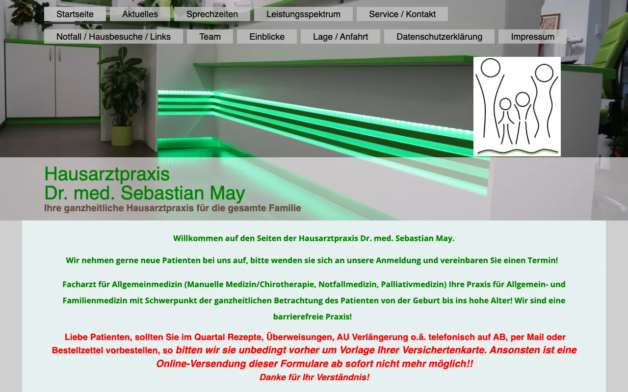 Startseite von Praxis Dr. May Leipzig