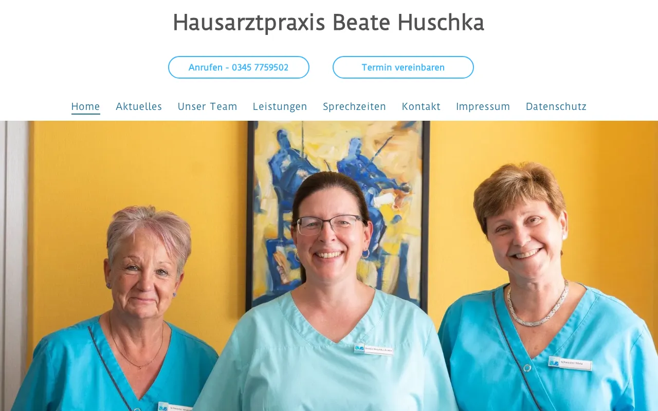 Startseite von Praxis Huschka Halle