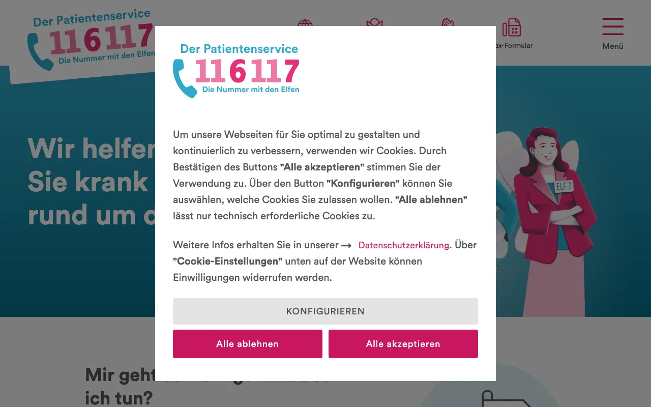 Startseite von KV-Dienst Hamburg