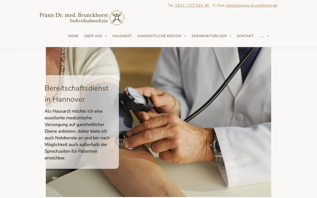 Startseite von Privatpraxis Brunckhorst