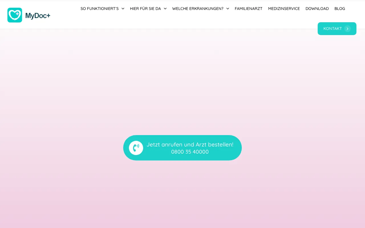 Startseite von MyDoc+