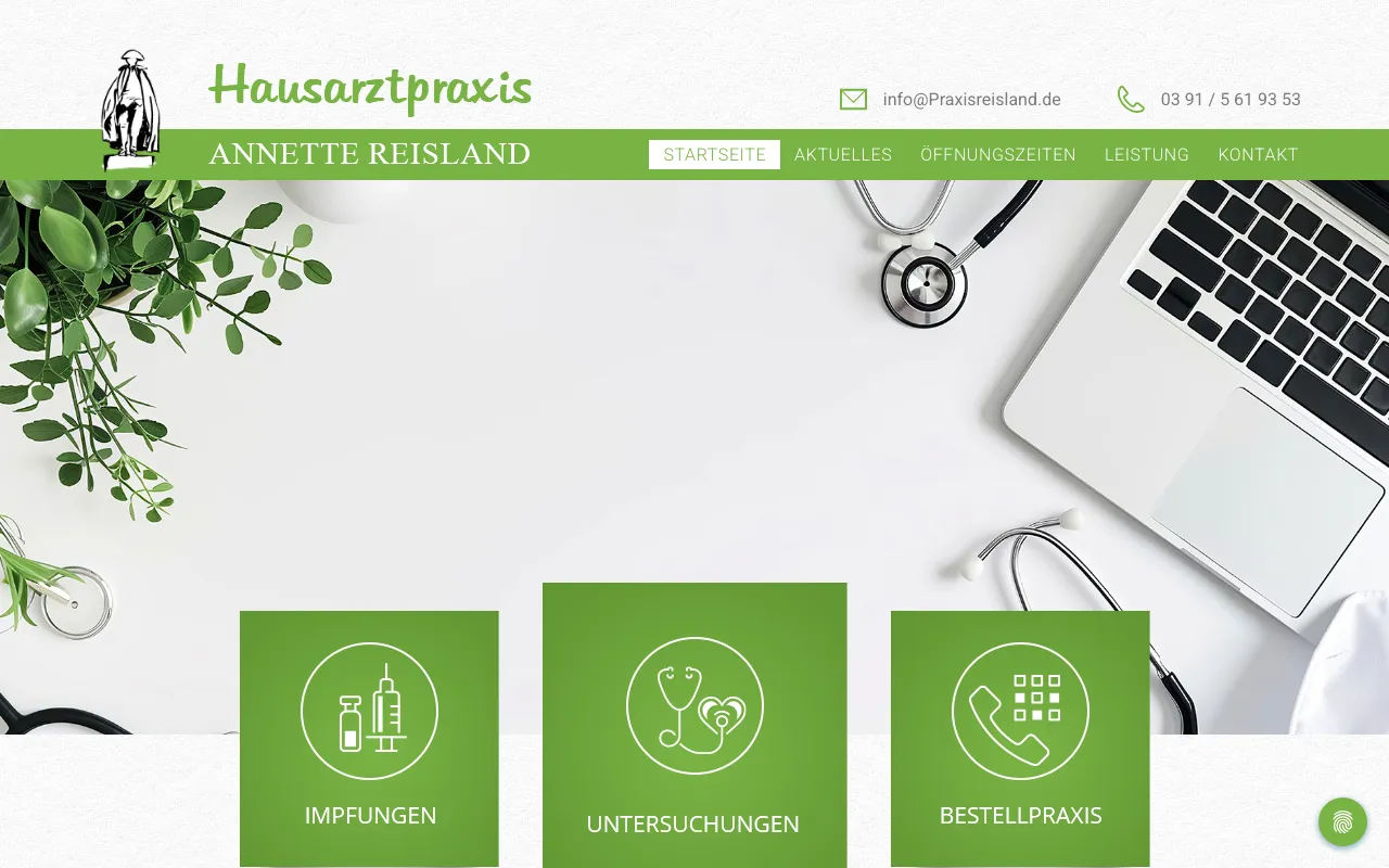 Startseite von Praxis Reisland Magdeburg