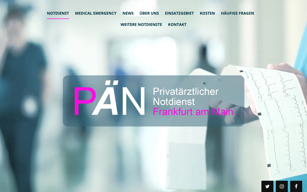 Startseite von Privatärztl. Notdienst Frankfurt