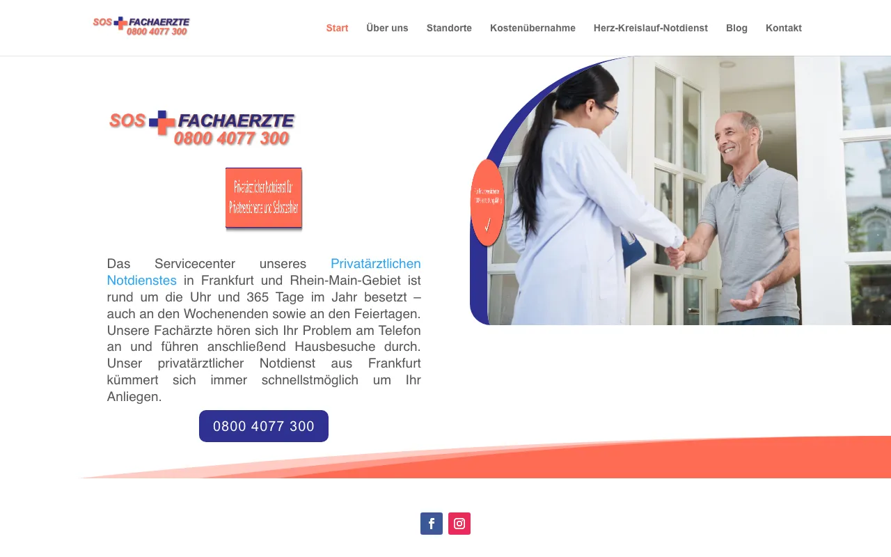 Startseite von SOS-FACHÄRZTE